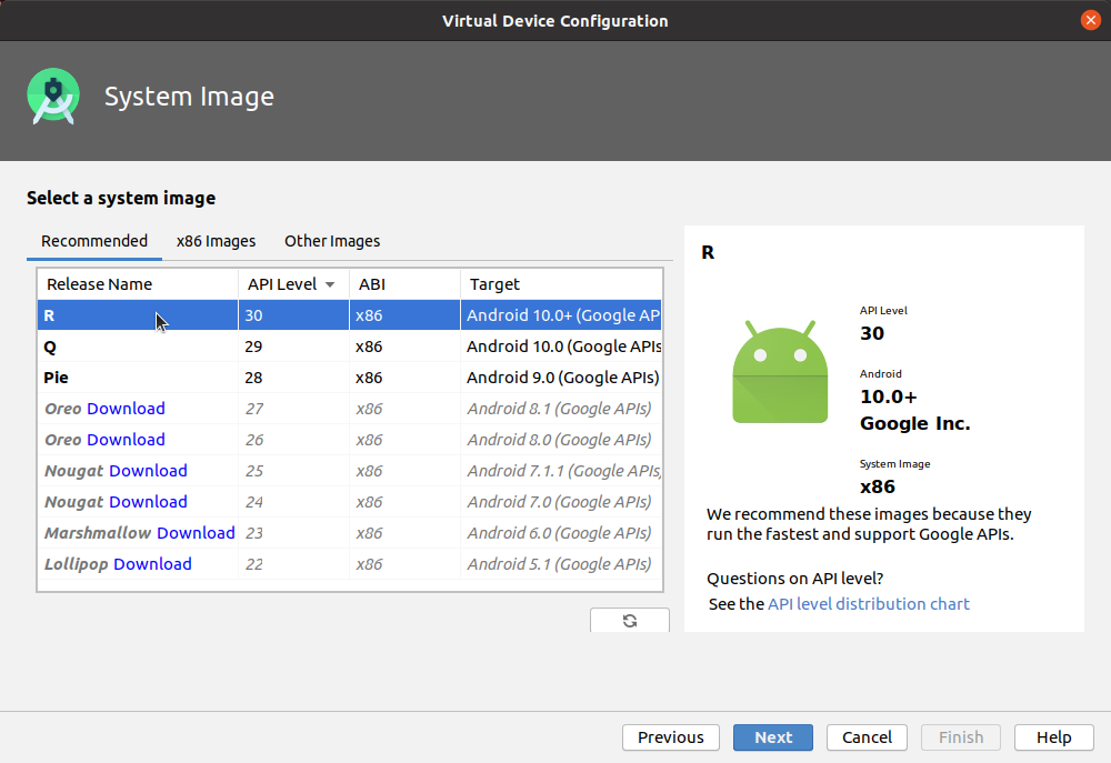 System Image Selection