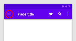 Action Bar Hamburger Menu